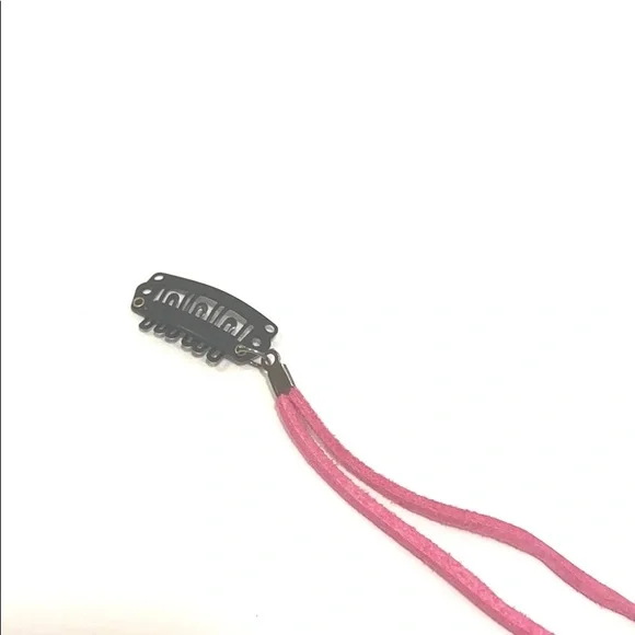 Bohemian Feather Tribal Hair Extensions Clip Pink - Picture 3 of 3